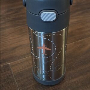 Thermos Stainless Steel Travel Mug with Airplane Design